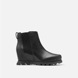 Black Sorel Joan Of Arch Wedge Chelsea boot